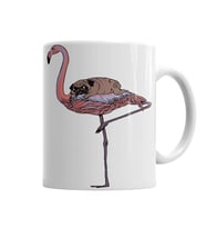 Flamingo Pug Köpek Kupa Bardak Porselen