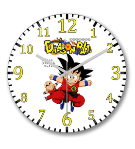 Goku Dragon Ball Duvar Saati Bombeli Gercek Cam