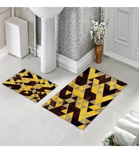 Banyo Halısı Ikili Klozet Takımı Kaymaz Tabanlı (60 xm x 100 cm + 40 cm x 60 cm) 