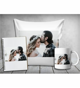 Kişiye Özel Fotoğraflı Yastık & Kupa & Defter