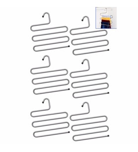 Pazarız Pantolon Askısı Metal Askı Kravat Eşarp Askısı 6LI SET