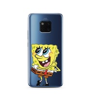 Süngerbob Tasarımlı Süper Şeffaf Silikon Telefon Kılıfı Huawei Mate 20 Pro