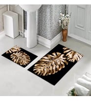 Banyo Halısı Ikili Klozet Takımı Kaymaz Tabanlı (60 xm x 100 cm + 40 cm x 60 cm) 