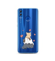 Kedi Kardeşler Tasarımlı Süper Şeffaf Silikon Telefon Kılıfı Huawei Honor 10 Lit
