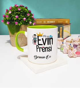 Evin Prensi Tasarımlı Kişiye Özel Evin Prensi Kupa Bardak Yeşil