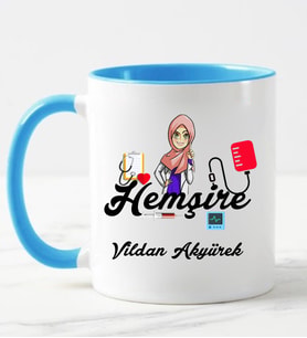 Hemşire Kupa Bardağı Mavi