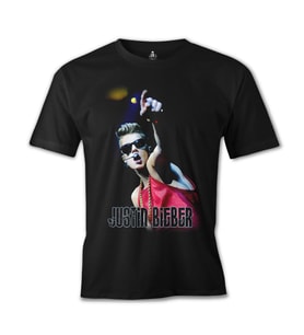 Justin Bieber Siyah Erkek Tshirt