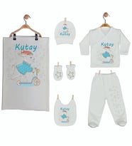 Pia Baby Gl 1926-07 İsme Özel Battaniye Zıbın Set