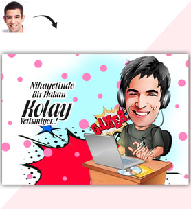 BK Gift Kişiye Özel Bay Oyuncu Karikatür Baskılı Yaş Pasta İçin Yenilebilir Şekerli Kağıt  1(Sadece Kağıt)