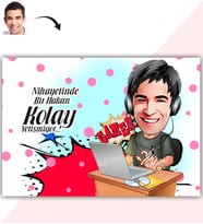 BK Gift Kişiye Özel Bay Oyuncu Karikatür Baskılı Yaş Pasta İçin Yenilebilir Şekerli Kağıt  1(Sadece Kağıt)