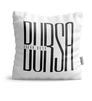 BK Gift Kişiye Özel Bursa Tasarımlı Beyaz  Yastık  1