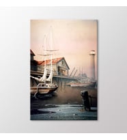 Arty Tablo Fener ve Tekneler Tablo (Karışık)
