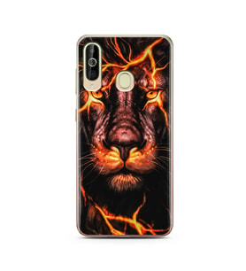 Aslan Neon Tasarım Süper Şeffaf Silikon Telefon Kılıfı Samsung A60