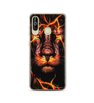 Aslan Neon Tasarım Süper Şeffaf Silikon Telefon Kılıfı Samsung A60