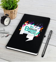BK Gift Kişiye Özel İlk Babalar Günün Kutlu Olsun Siyah Defter Kalem Seti-6
