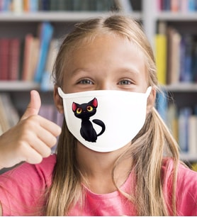 Yıkanabilir Beyaz Çocuk Maske-6