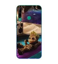 Baby Groot Tasarım Süper Şeffaf Silikon Telefon Kılıfı Huawei P40 Lite E