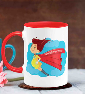 BK Gift Kişiye Özel Anneler Günü Temalı Kırmızı Kupa Bardak K4
