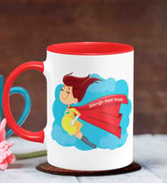 BK Gift Kişiye Özel Anneler Günü Temalı Kırmızı Kupa Bardak K4