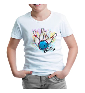 Bowling - Atış Beyaz Çocuk Tshirt