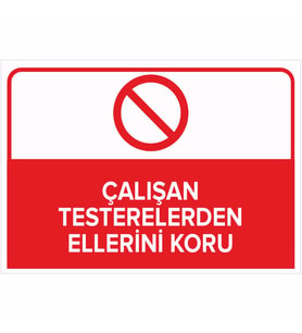 MIGNATIS - Çalışan Testerelerden Ellerini Koru Levhası - Sac Malzeme 50x70cm