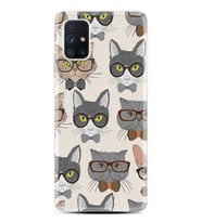 Kılıfland Samsung Galaxy M51 Kılıf Silikon Resimli Kapak Smurf With Glasses Stok 1048