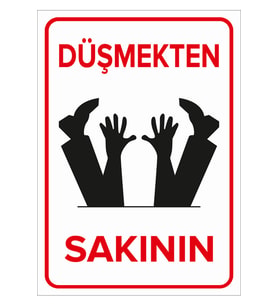 MIGNATIS - Düşmekten Sakının Levhası - Sac Malzeme 50x70cm