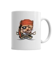 Gato Pirata Korsan Kedi Cat Kupa Bardak Porselen