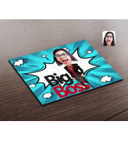BK Gift Kişiye Özel Kadın Big Boss Karikatürlü Ahşap Puzzle-2