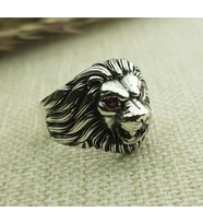Aslan Kafası Gümüş Erkek Yüzük