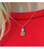 14k Sarı Altın Ananas Kolye