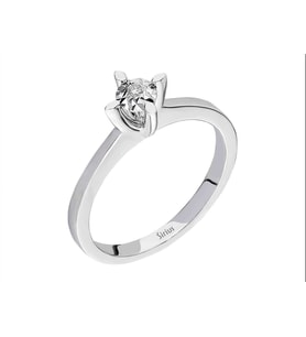 Sirius 0,30 Karat Görünümlü Pırlanta Tektaş Yüzük 0717R0239