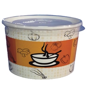 100 Adet Kapaklı Karton Çorba Kasesi 16 OZ 