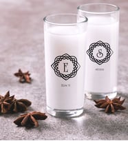 BK Gift Kişiye Özel Renkli Baskılı İsimli İkili Rakı Bardağı Seti-19 (Beyaz)