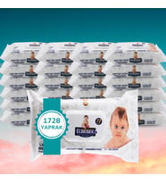 ELBEBEK ISLAK HAVLU MENDİL 24X72 ADET 1728 YAPRAK (Beyaz)