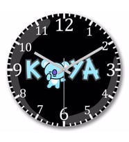 Bt21 Koya  Bts Duvar Saati Bombeli Gercek Cam
