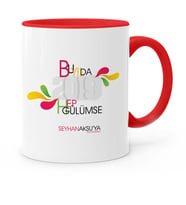 BK Gift Kişiye Özel Bu Yılda Hep Gülümse Kırmızı Kupa Bardak