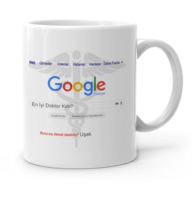 BK Gift Kişiye Özel Google En İyi Doktor Beyaz Kupa Bardak  1