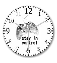 Stay in Control Duvar Saati Bombeli Gercek Cam