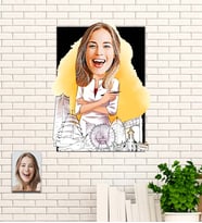 Kişiye Özel Hediye Bayan Mimar Karikatür Ahşap Tablo