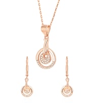 Yuvarlak Taşlı Set - Rose (Pembe)