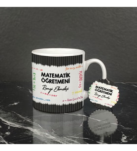 Matematik Öğretmeni Kupa Bardak ve Anahtarlık Set 001