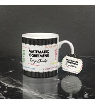 Matematik Öğretmeni Kupa Bardak ve Anahtarlık Set 001