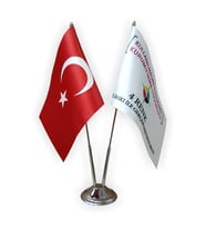 Firmanıza Özel Logolu 2'li Masa Bayrağı