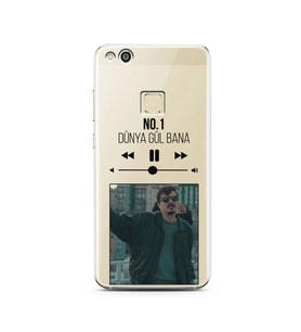 No.1 Mp3 Tasarımlı Süper Şeffaf Silikon Telefon Kılıfı Huawei P10 Lite   