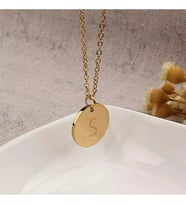 Kişiye Özel 925 K Harf Gümüş Kolye (Gold)