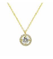 Kolye Tek Taş 1,54 Gram 14 Ayar Altın (Sarı)