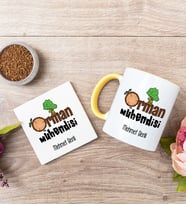 Orman Mühendisi Sarı Kupa Bardak Ve Bardak Altlığı Seti