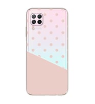 Çapraz Pembe Tasarımlı Süper Şeffaf Silikon Telefon Kılıfı Huawei P40 Lite
