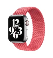 BİPOWER Apple Watch 42-44mm KRD15 Örgü Kordon L Beden (Pembe)